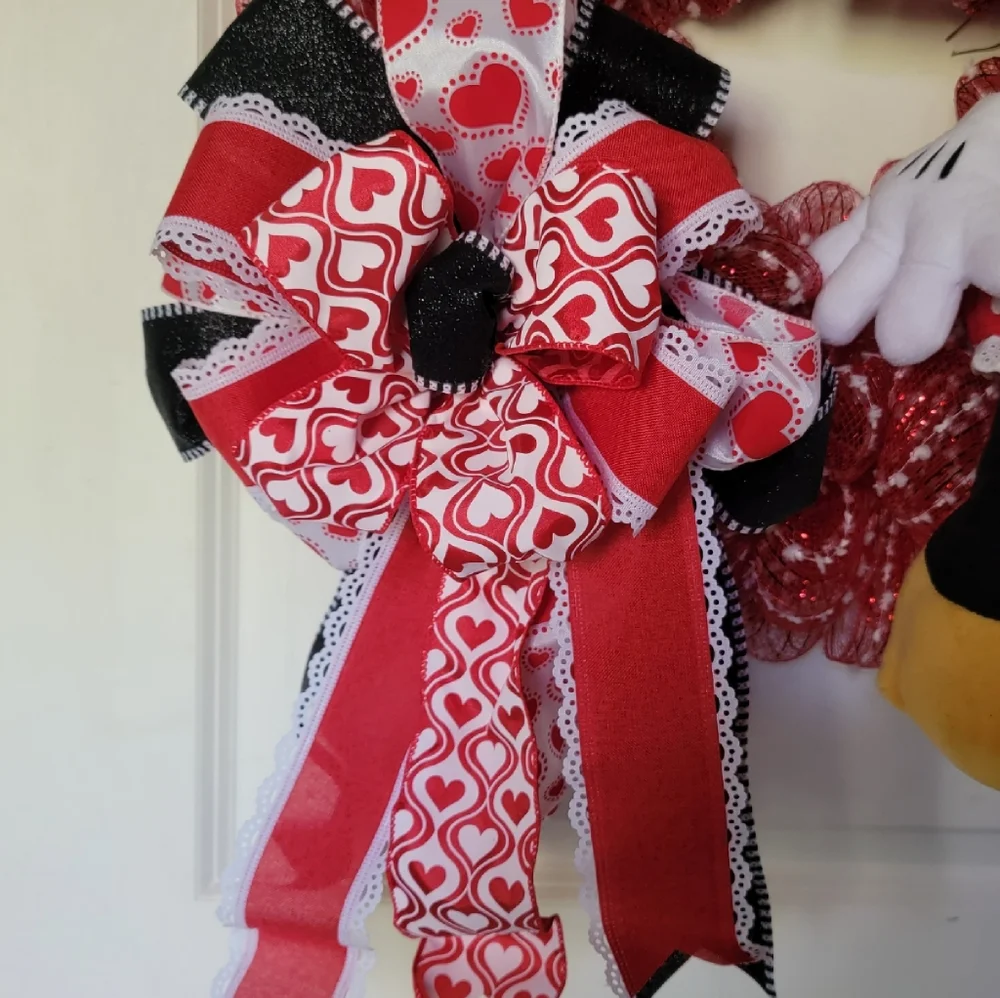 Minnie Mouse Wreath Deco Mesh Bow Genuine Disney Quinceañera Baby Shower Girl